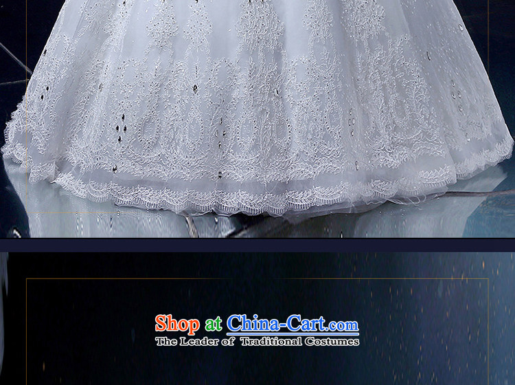 The Holy her wedding dress bride slotted shoulder Wedding 2015 new water drilling lace married to straighten the largest women's princess bon bon skirt dress white S picture, prices, brand platters! The elections are supplied in the national character of distribution, so action, buy now enjoy more preferential! As soon as possible.