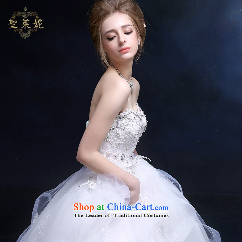 The Holy her wedding dress 2015 new larger European-style boutique and wrinkle Ms. petticoats white customization marriage wedding dresses White M holy her sheng lai ni) ( , , , shopping on the Internet