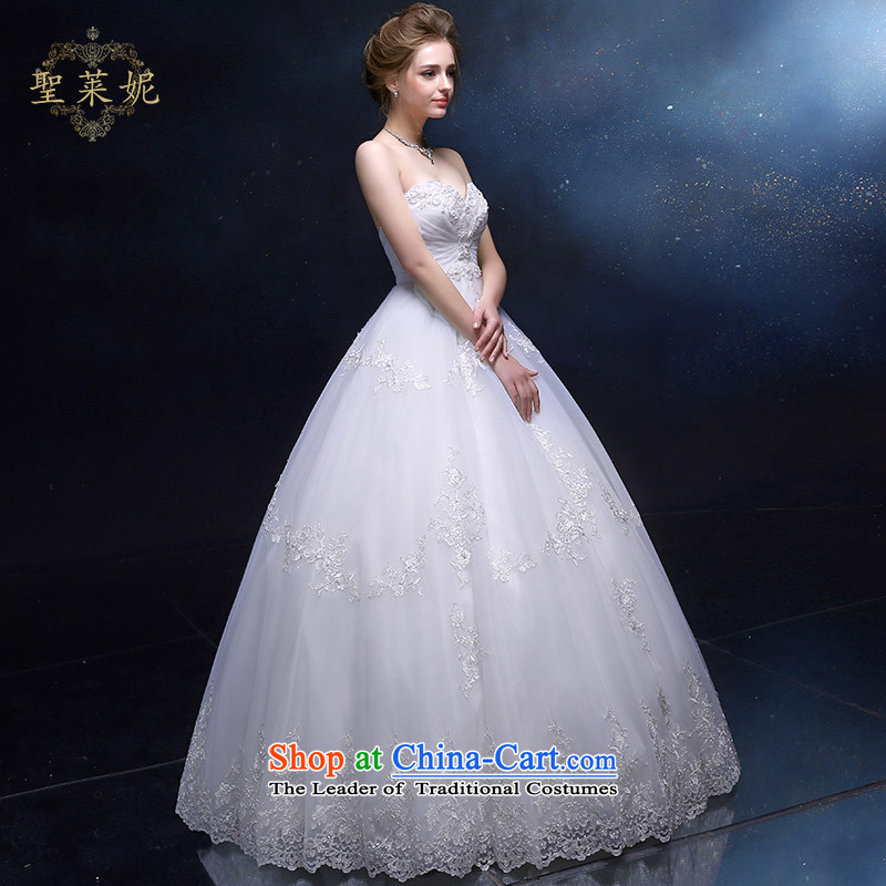The Holy her wedding dress bride women princess wedding continental palace to his chest and large numbers of marriage and chest dress custom skirt her Holy One white, L (lai ni) sheng , , , shopping on the Internet