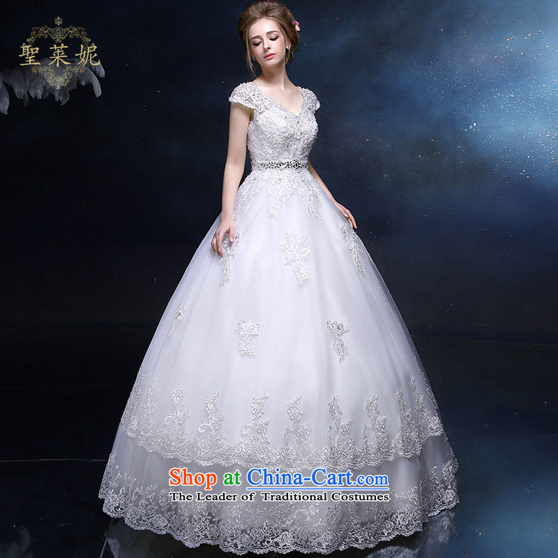 The Holy her wedding dress 2015 new A-skirt elegant shoulders, married to large wedding dresses continental minimalist white thin M sanctuary video her lai ni) sheng , , , shopping on the Internet