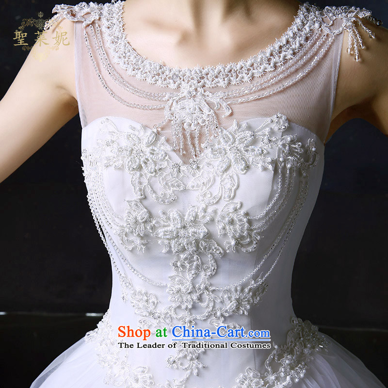 The Holy her wedding dress 2015 Spring/Summer new Korean Word format your shoulders to customize the bride video thin women shoulders wedding white S, holy her sheng lai ni) ( , , , shopping on the Internet