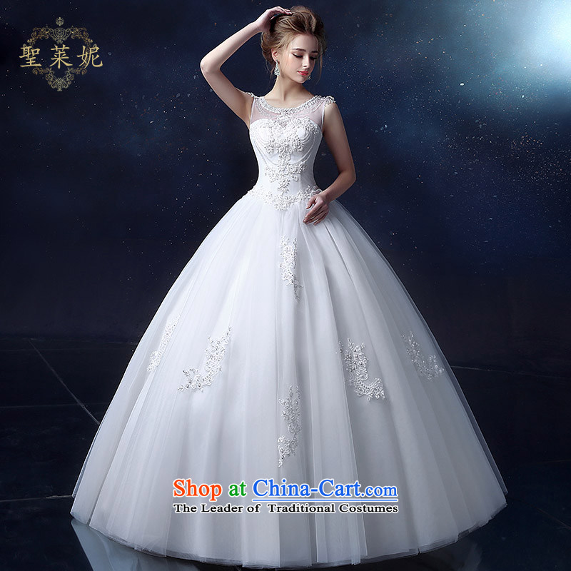The Holy her wedding dress 2015 Spring/Summer new Korean Word format your shoulders to customize the bride video thin women shoulders wedding white S, holy her sheng lai ni) ( , , , shopping on the Internet