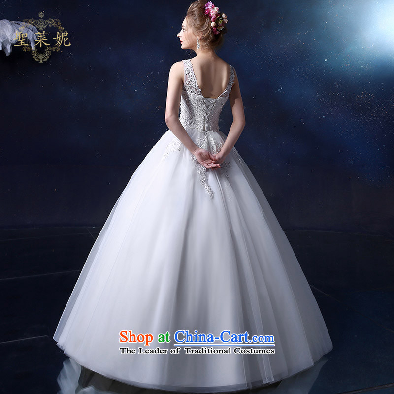 The Holy her wedding dress bride to align the wedding the spring and summer of 2015, the female new larger anointed one chest field shoulder lace marriage shoulders dress white S, holy her sheng lai ni) ( , , , shopping on the Internet