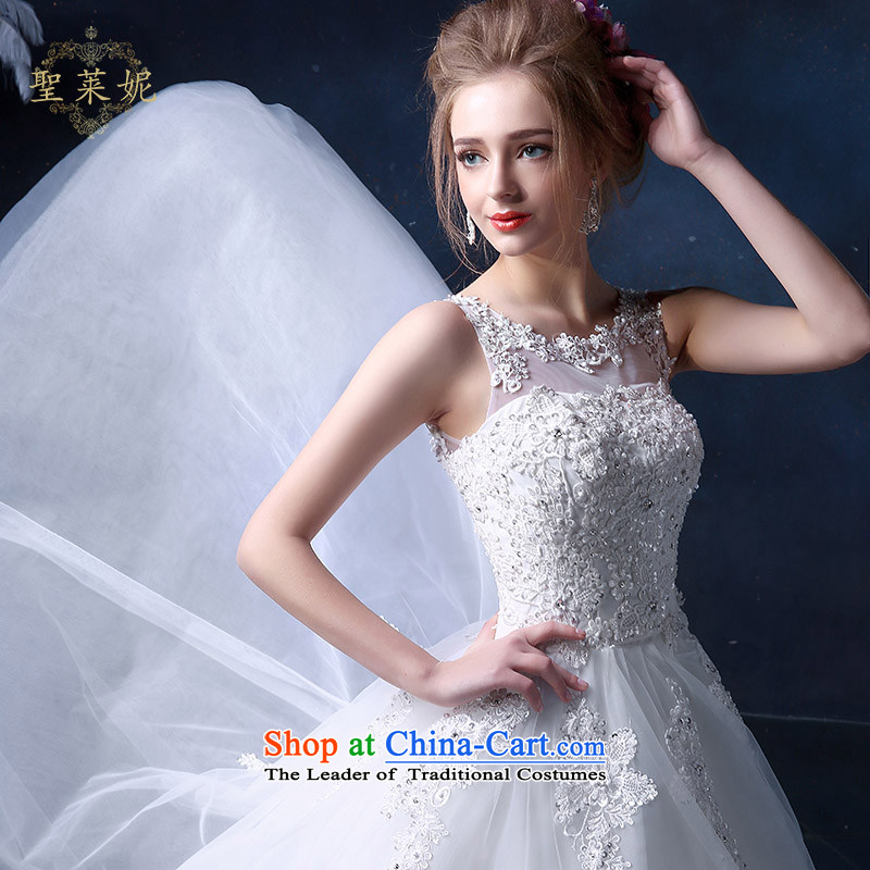 The Holy her wedding dress bride to align the wedding the spring and summer of 2015, the female new larger anointed one chest field shoulder lace marriage shoulders dress white S, holy her sheng lai ni) ( , , , shopping on the Internet