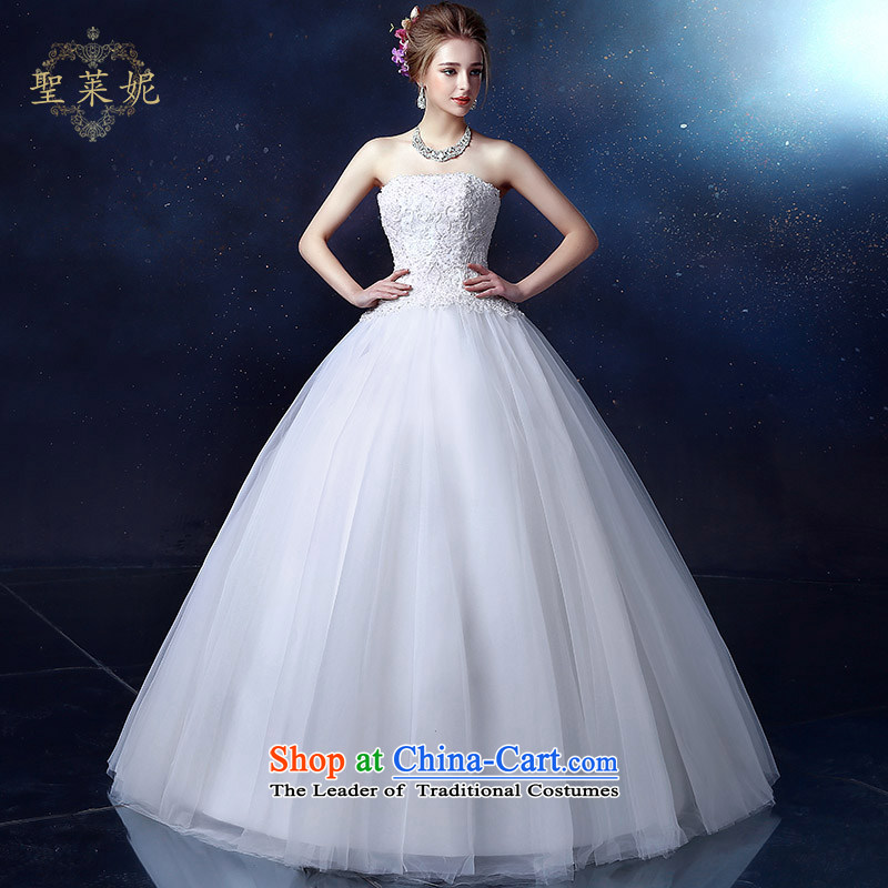 The Holy her wedding dress Korean sweet Princess Classic wiping the Chest_ Marriages wedding dresses video large Ms. thin custom White M