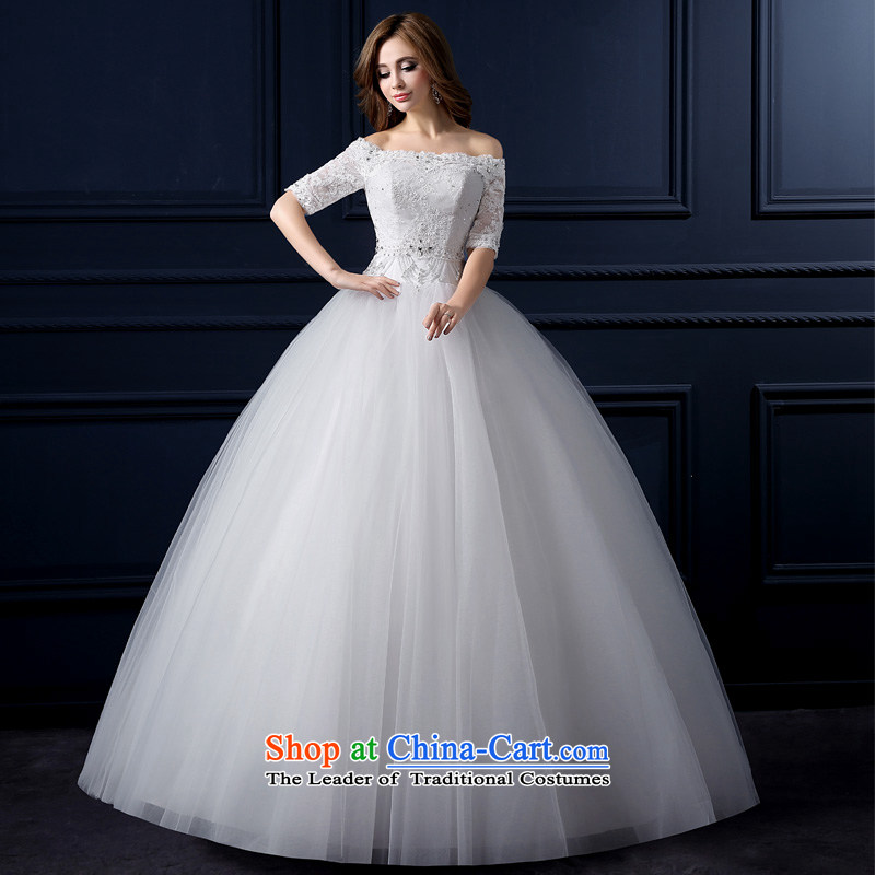 The leading edge of the Formosa lily wedding dresses 2015 new autumn and winter field shoulder lace wedding code graphics thin marriages of Korean sweet words to his chest bon bon skirt wedding White XL, yarn edge Lily , , , shopping on the Internet