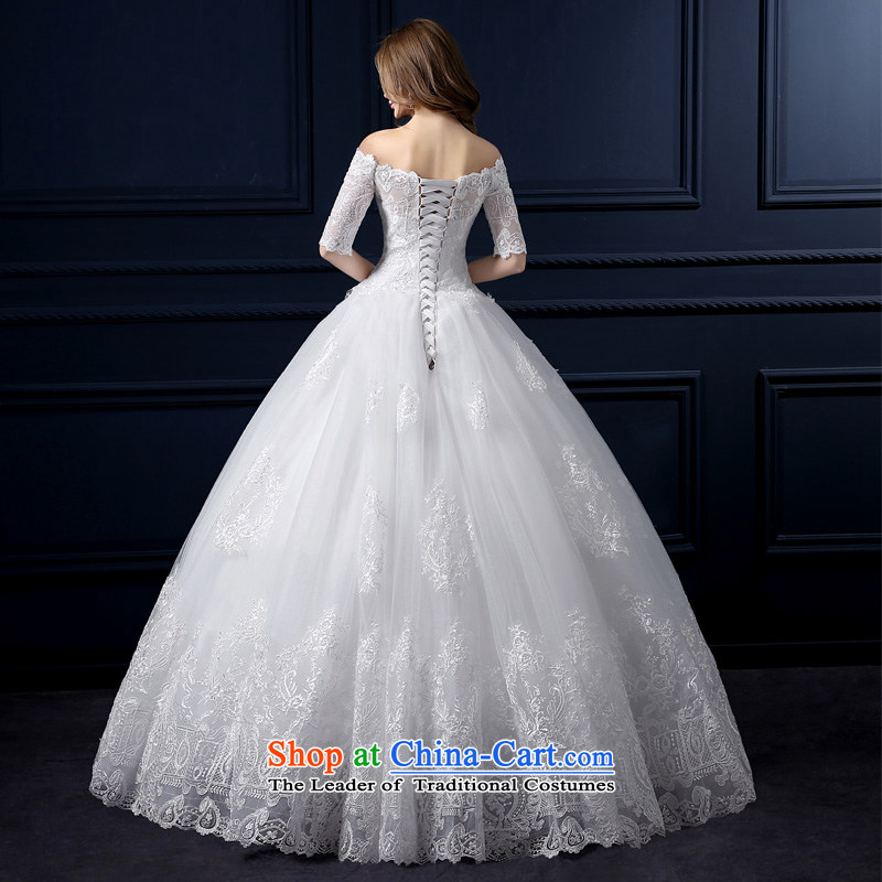 The leading edge of the Formosa lily wedding dresses new Word 2015 winter your shoulders to wedding Korean lace anointed chest wedding marriages bon bon skirt sweet straps for larger tail White M yarn edge Lily , , , shopping on the Internet