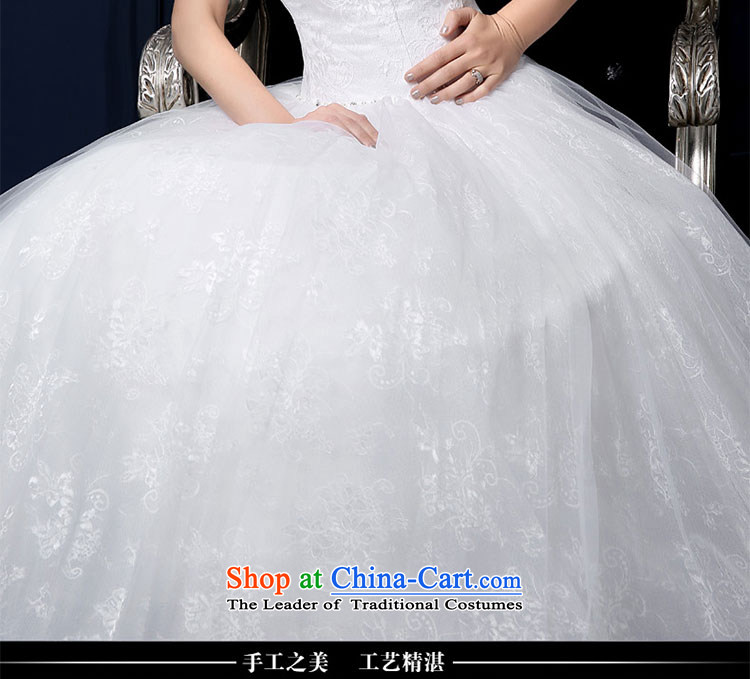 The leading edge of the Formosa lily Wedding 2015 new word shoulder wedding Korean lace align to wedding bride sweet marriage large yarn Sau San video thin wiping the chest tail bon bon skirt White XL Photo, prices, brand platters! The elections are supplied in the national character of distribution, so action, buy now enjoy more preferential! As soon as possible.