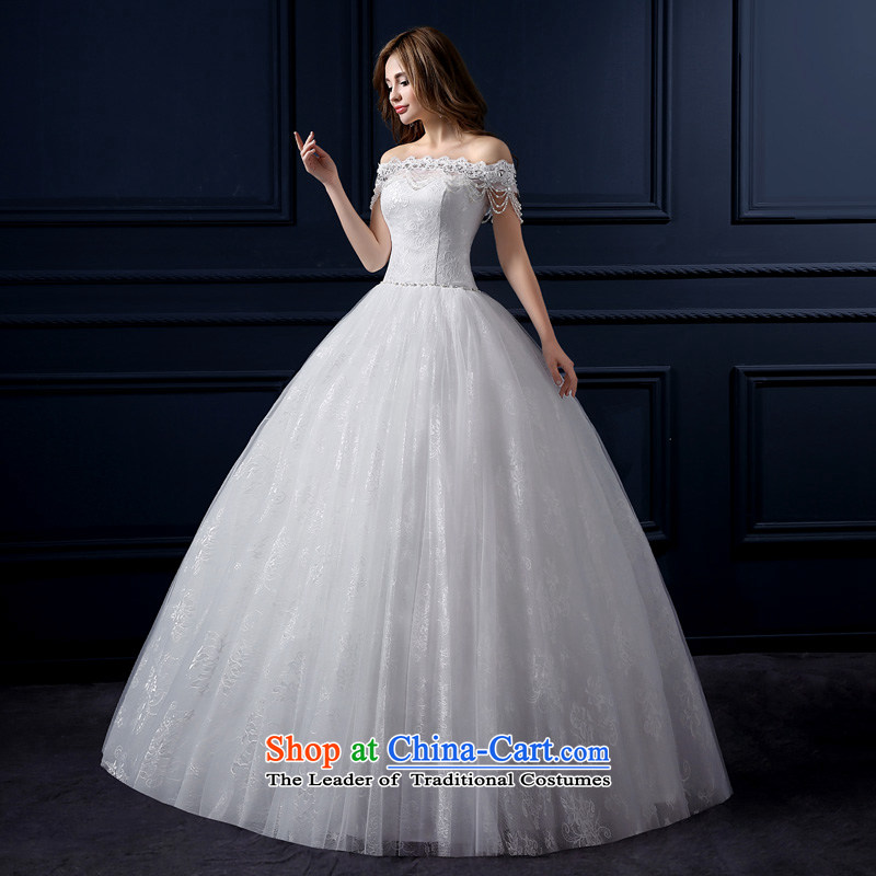 The leading edge of the Formosa lily Wedding 2015 new word shoulder wedding Korean lace align to wedding bride sweet marriage large yarn Sau San video thin wiping the chest tail bon bon skirt White XL, yarn edge Lily , , , shopping on the Internet