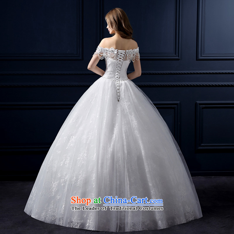 The leading edge of the Formosa lily Wedding 2015 new word shoulder wedding Korean lace align to wedding bride sweet marriage large yarn Sau San video thin wiping the chest tail bon bon skirt White XL, yarn edge Lily , , , shopping on the Internet