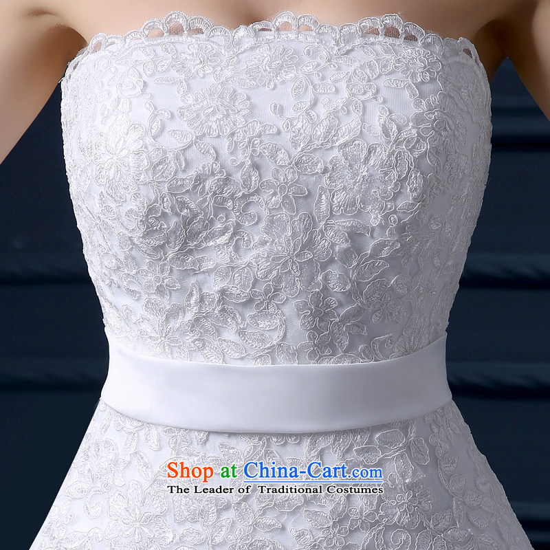 The leading edge of the Formosa lily wedding dresses new 2015 autumn and winter Korean lace crowsfoot wedding packages and small drag Sau San Mei Chest anointed graphics thin crowsfoot marriages yarn bon bon skirt white S yarn edge Lily , , , shopping on
