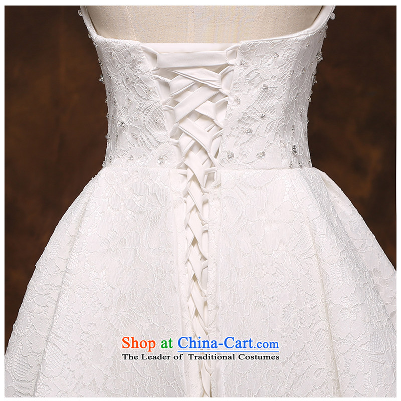 The beautiful yarn and chest lace small trailing crowsfoot wedding fashion straps with bore Sau San minimalist wedding dresses 2015 new products factory outlet , L, the beautiful white yarn (nameilisha) , , , shopping on the Internet