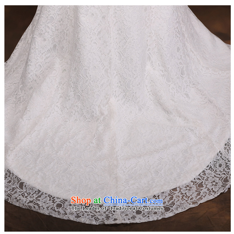 The beautiful yarn and chest lace small trailing crowsfoot wedding fashion straps with bore Sau San minimalist wedding dresses 2015 new products factory outlet , L, the beautiful white yarn (nameilisha) , , , shopping on the Internet
