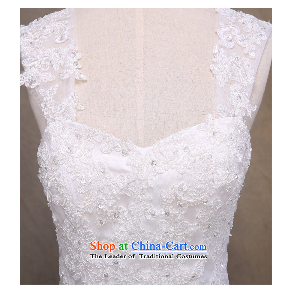The beautiful new bride yarn 2015 anointed chest tail wedding stylish and elegant wedding video thin straps Sau San Wedding Hand-stitched Removable shoulder strap white M picture, prices, brand platters! The elections are supplied in the national character of distribution, so action, buy now enjoy more preferential! As soon as possible.