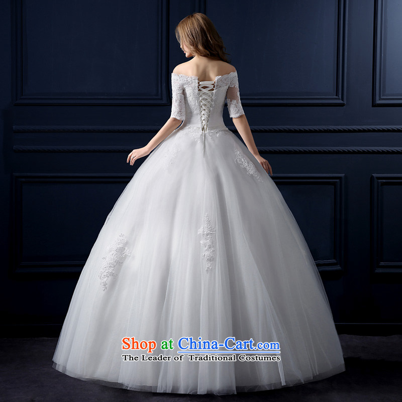 The leading edge of the Formosa lily wedding dresses new 2015 autumn and winter Korean word shoulder wedding video thin lace align to wedding marriages large wedding pregnant women custom bon bon white S yarn edge Lily , , , shopping on the Internet