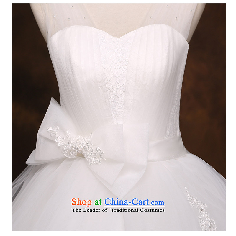 The beauty of the strap to align the lace A swing wedding stylish and simple Korean Sau San tie features a Bow Tie 2015 new marriages wedding dresses , the beautiful white yarn (nameilisha) , , , shopping on the Internet