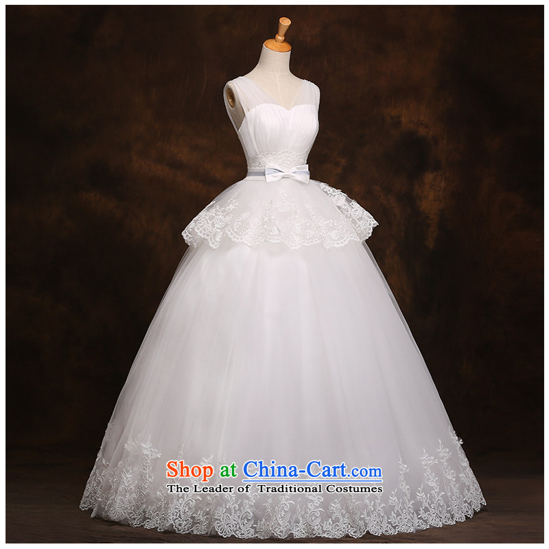 The beautiful bride yarn shoulder straps to align the wedding V-neck a field with minimalist Korean style large tie 2015 New Product Packages   large email a made-to-white customizable, the beautiful yarn (nameilisha) , , , shopping on the Internet