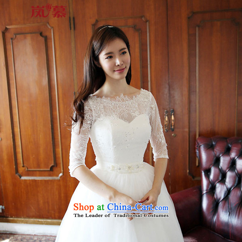 The sponsors of the original new Word designer brands shoulder lace long-sleeved package wedding ceremony bride shoulder of pure white XL( 79), waist proposals chest 95/ The , , , shopping on the Internet