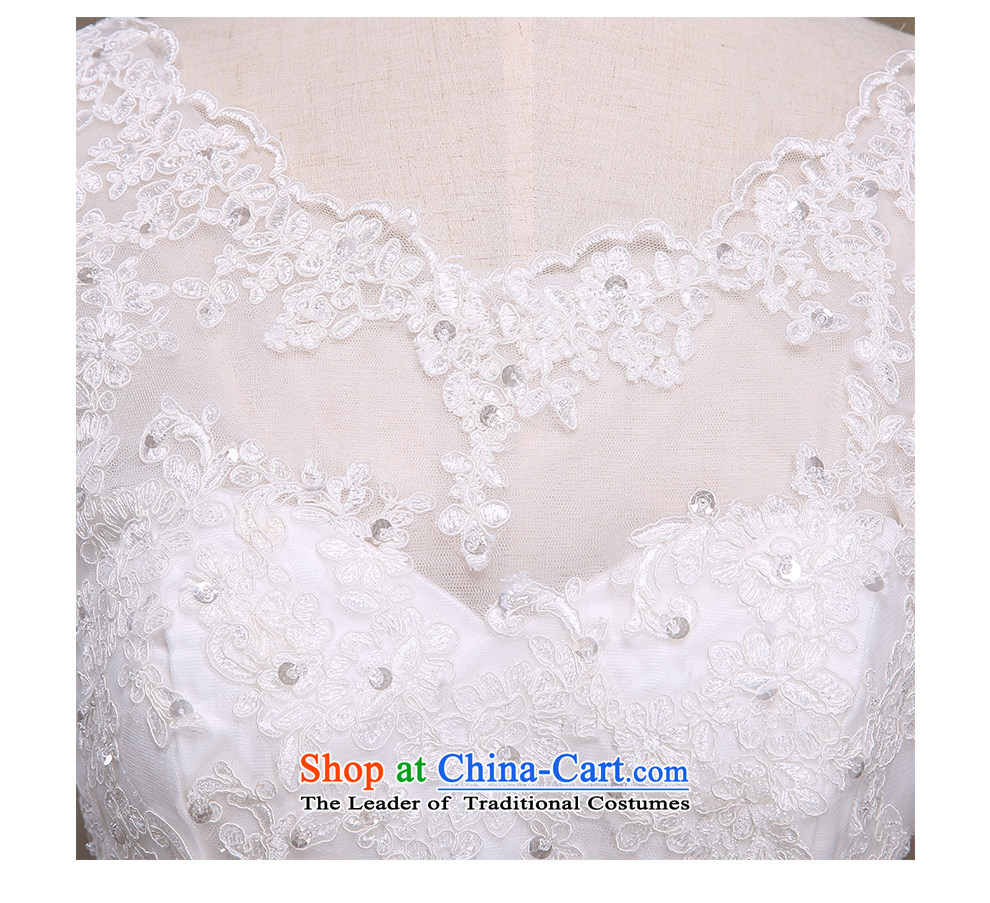 The beauty of the new 2015 foutune crowsfoot lace strap small trailing wedding minimalist marriages Sau San video thin wedding dresses strap back round-neck collar White M picture, prices, brand platters! The elections are supplied in the national character of distribution, so action, buy now enjoy more preferential! As soon as possible.