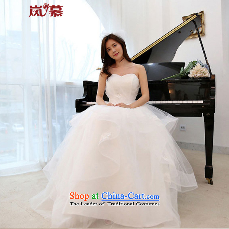 The sponsors of the 2015 original design new wrapped to align the chest decals bon bon skirt bride wedding out of pure white L 90 / waist 74), chest included the , , , shopping on the Internet
