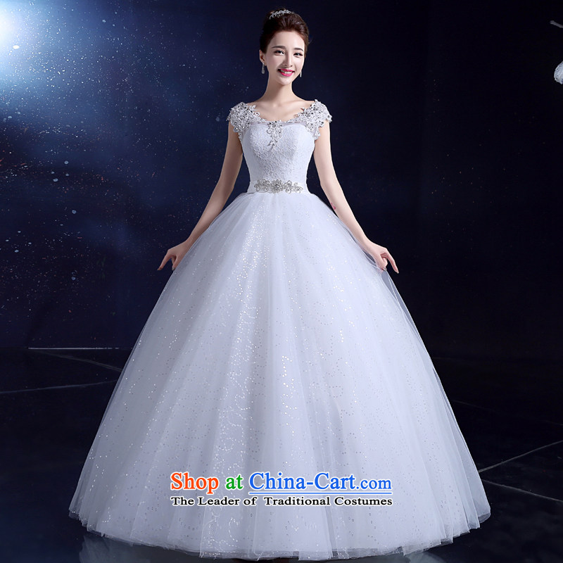2015 Korean bridal dresses wedding dresses summer marriage bows shoulders to align the large number of field shoulder lace Diamond White , L, a service-leung , , , shopping on the Internet