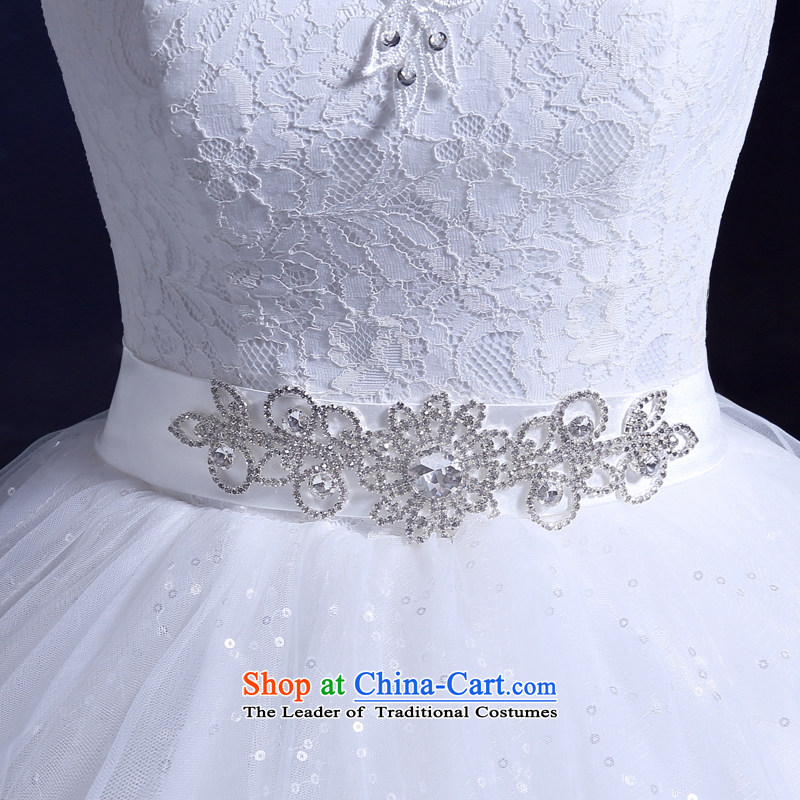 2015 Korean bridal dresses wedding dresses summer marriage bows shoulders to align the large number of field shoulder lace Diamond White , L, a service-leung , , , shopping on the Internet
