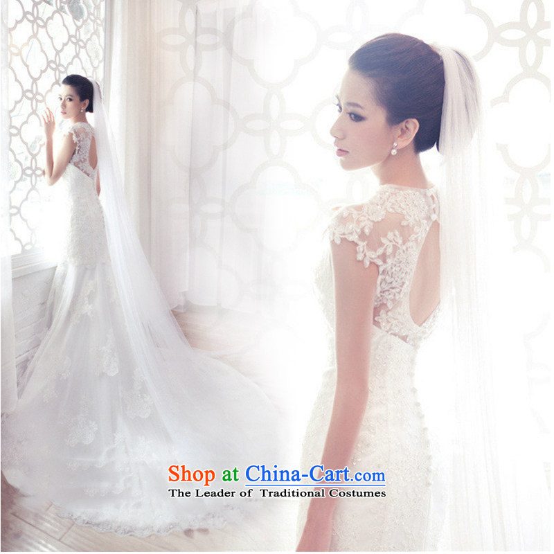The first white into about Korean lace marriages large graphics thin female crowsfoot long tail wedding dresses 2015 New White S white first into about shopping on the Internet has been pressed.