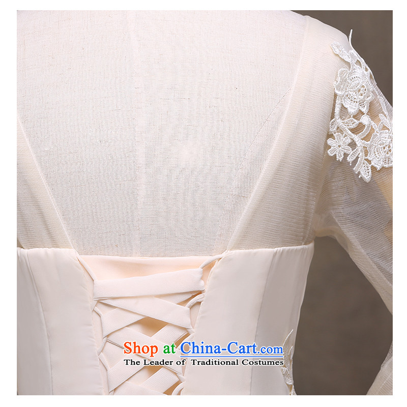 The beauty of the new 2015 Sau San package and small trailing wedding foutune crowsfoot video thin straps lace shoulders strap round-neck collar back marriages wedding white m of beautiful yarn (nameilisha) , , , shopping on the Internet