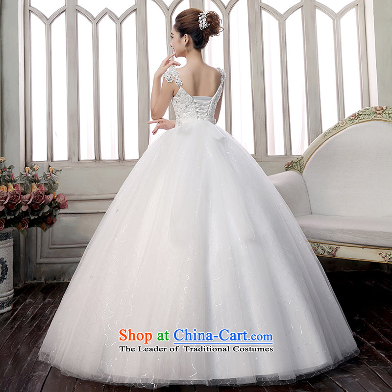 The leading edge of the field days shoulder Wedding 2015 autumn and winter new Korean brides to align the wedding wedding wedding dress 1702 White M 2.0 ft waistline, dream of certain days , , , shopping on the Internet