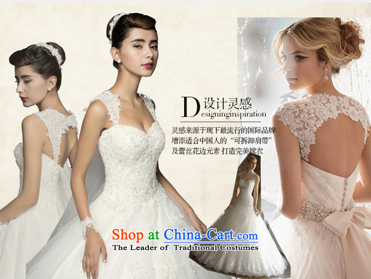 El drunken Yi Mei 2015 new Korean style wedding dresses tail of diamond ornaments shoulder larger fat mm marriage video thin wedding summer bride wedding Removable shoulder strap white XL Photo, prices, brand platters! The elections are supplied in the national character of distribution, so action, buy now enjoy more preferential! As soon as possible.