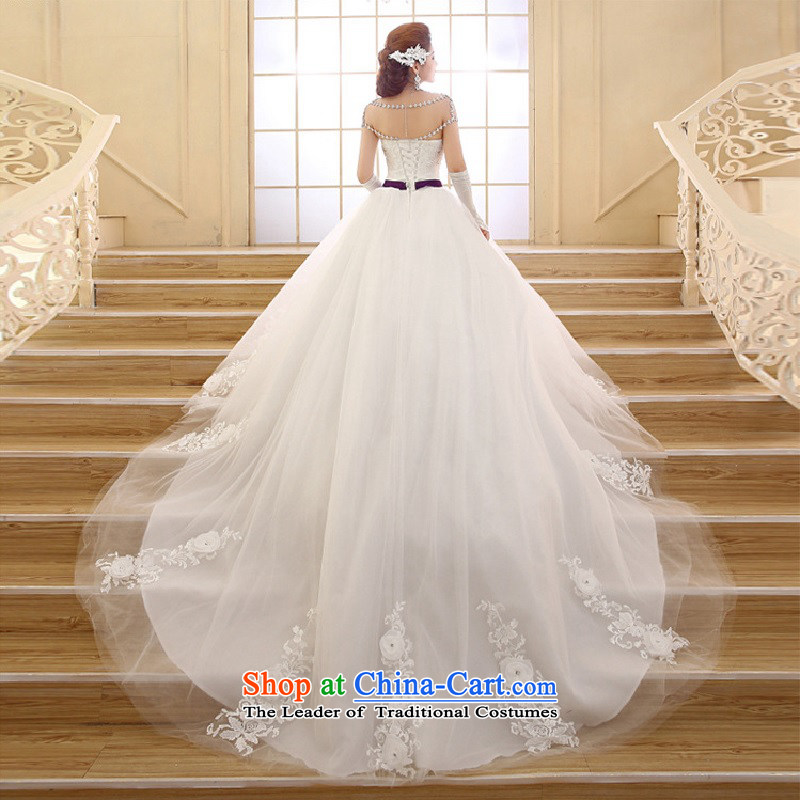 There is also optimized 8D wedding dresses 2015 new bride sweet Princess Diamond Deluxe tail and chest straps wedding xs1011 m white colored silk is optimized M , , , shopping on the Internet
