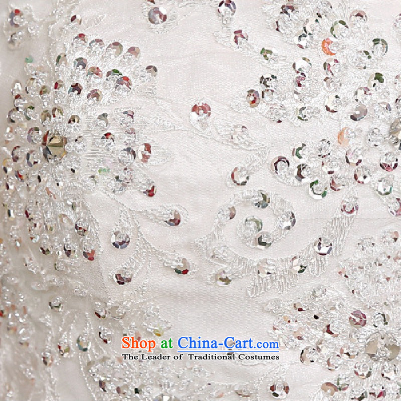 There is also optimized 8D wedding dresses 2015 new bride sweet Princess Diamond Deluxe tail and chest straps wedding xs1011 m white colored silk is optimized M , , , shopping on the Internet
