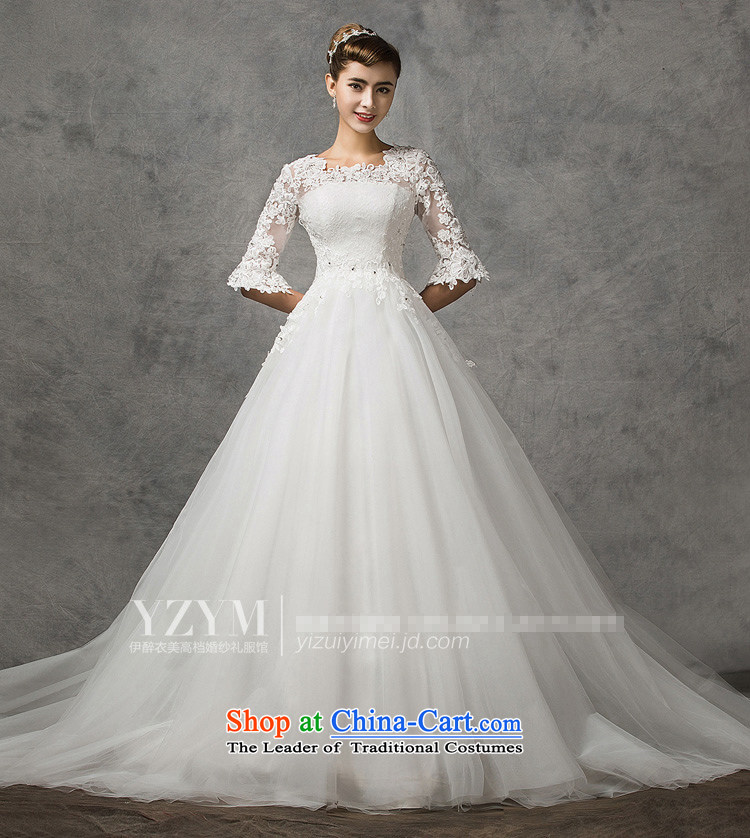 El drunken Yi Mei bride wedding dresses new 2015 Spring/Summer in cuff wedding tail retro lace wedding video thin stars of the same wedding bride wedding dress White M picture, prices, brand platters! The elections are supplied in the national character of distribution, so action, buy now enjoy more preferential! As soon as possible.