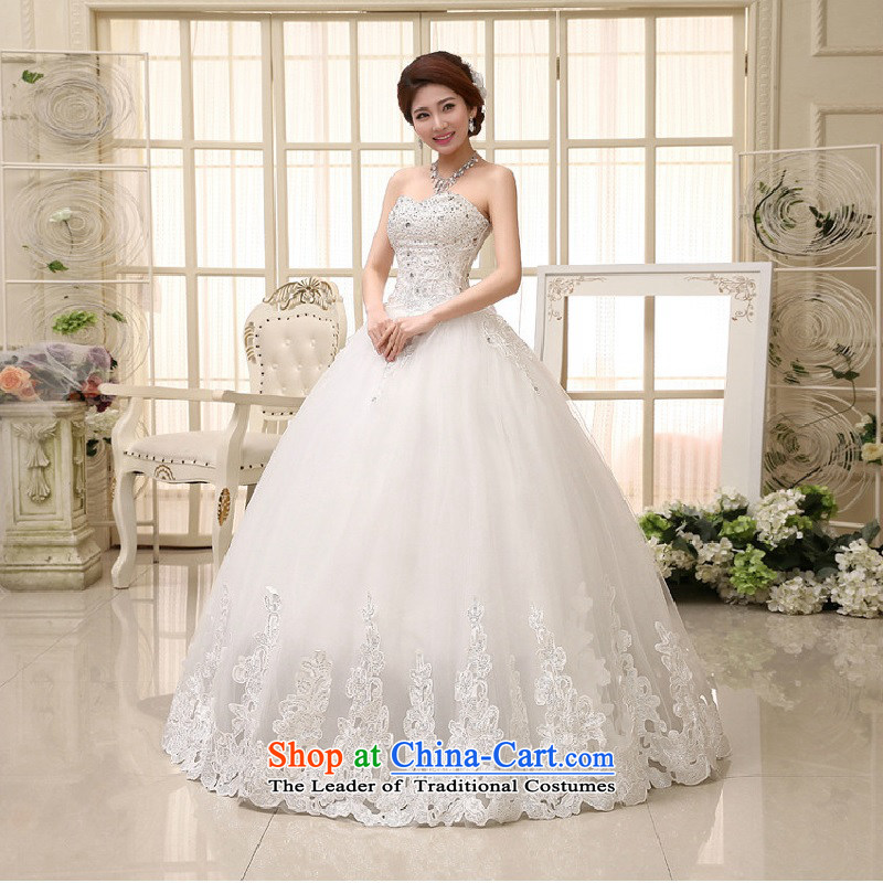 There is also a grand new optimize wedding dresses elegant bare shoulders, multi-level and chest sweet arts princess wedding xs1008 trailing white M is optimized color 8D , , , shopping on the Internet