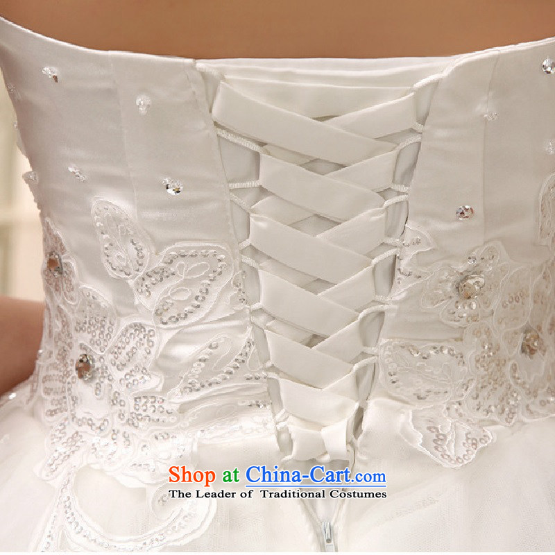 There is also a grand new optimize wedding dresses elegant bare shoulders, multi-level and chest sweet arts princess wedding xs1008 trailing white M is optimized color 8D , , , shopping on the Internet
