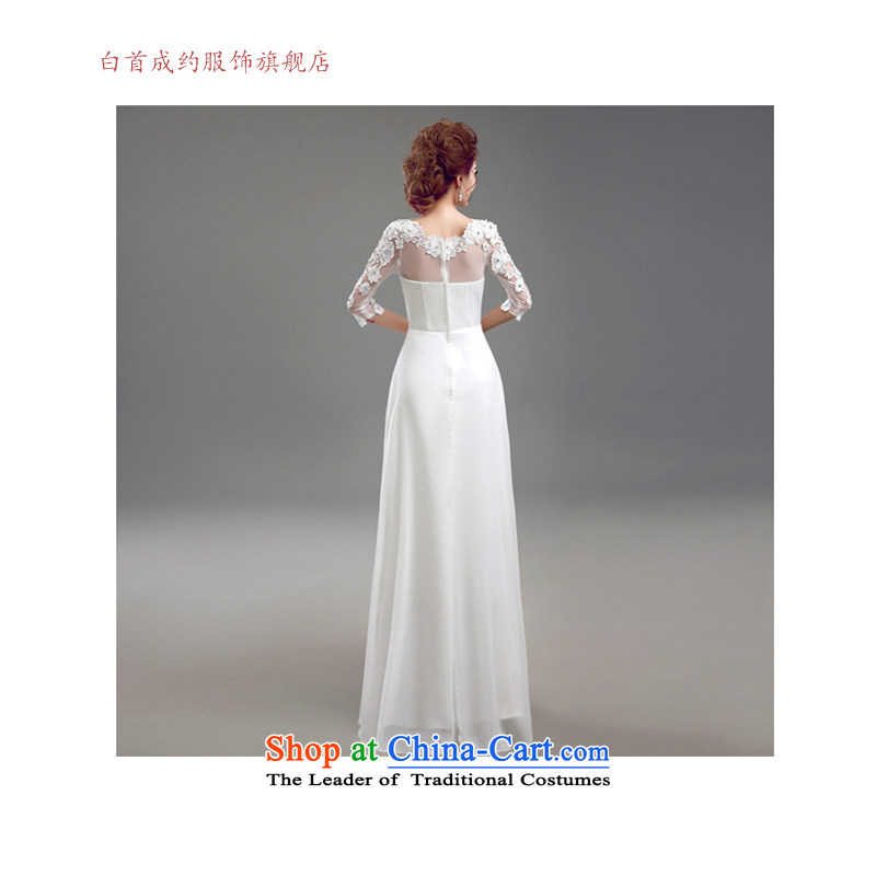 The first white into about Gao Yuanyuan wedding dresses in cuff lace a field shoulder retro Sau San wedding goddess stars of the same 2015 Autumn, White M white first into about shopping on the Internet has been pressed.
