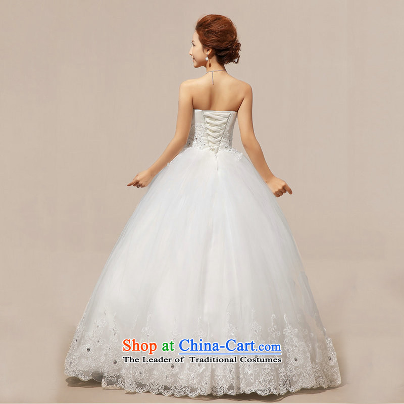 There is also optimized 8D wedding dresses new spring Korean brides White Diamond wiping the chest to align the summer of Sau San xs1019 m white colored silk is optimized M , , , shopping on the Internet