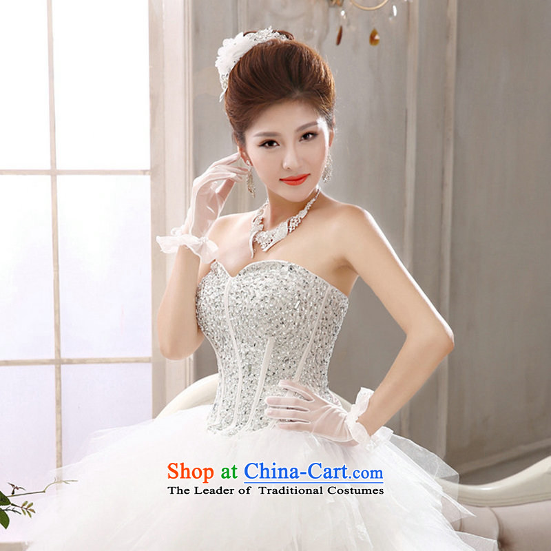 There is also optimized 8D wedding dresses spring new Korean brides anointed chest diamond Swan Tysan graphics to align the thin Sau San Princess wedding xs1020 m white colored silk is optimized M , , , shopping on the Internet