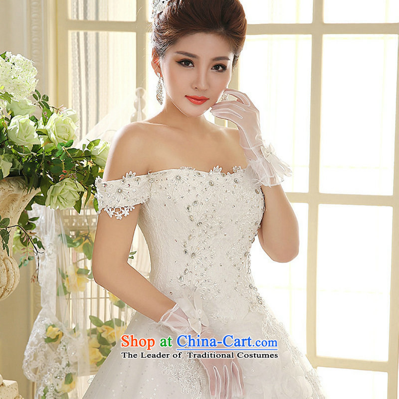 There is also a 9Optimize shoulder for wedding dresses to align the new spring and summer lace water drilling bride Korean Princess retro minimalist xs1021 m White XL, yet optimized color 8D , , , shopping on the Internet