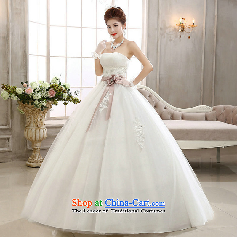 There is also a grand new optimization and stylish high-Lumbar Korean style large pregnant women wedding bow tie bride wedding dress xs1022 m white colored silk is optimized M , , , shopping on the Internet