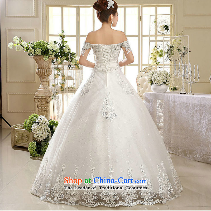 Wedding dresses are optimized color 8D new Korean word on chip align the shoulder diamonds to graphics thin bride wedding xs1023 m White XL, yet also optimize 8D , , , shopping on the Internet