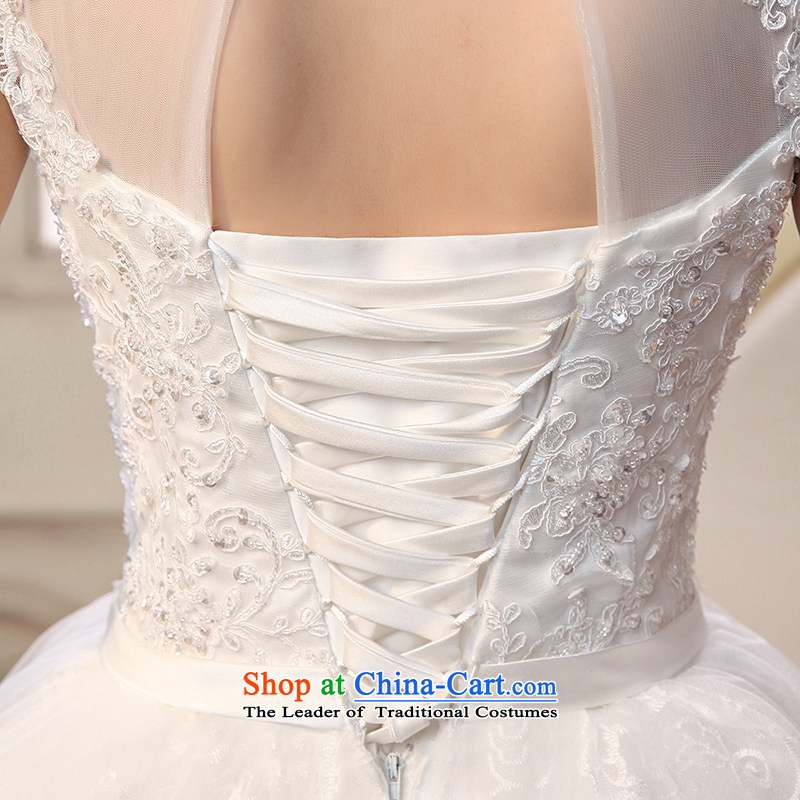 The leading edge of the wedding dresses Day 2015 autumn and winter new Korean word package your shoulders to wedding 1611 White M 2.0 ft waistline, dream of certain days , , , shopping on the Internet