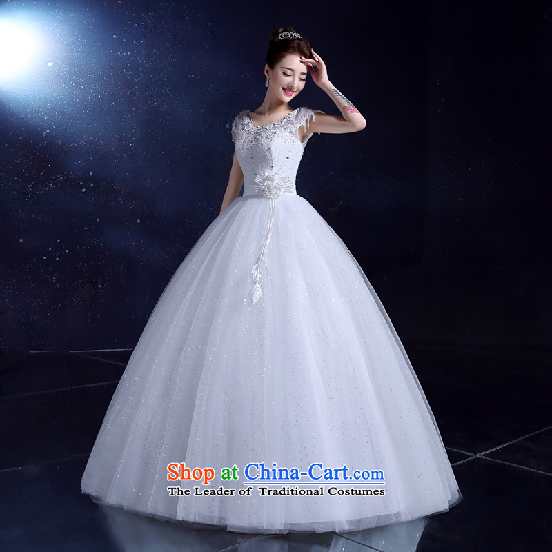 2015 Korean wedding dress white wedding dress bride wedding dress bows large services align to the new summer white 2XL, honor services-leung , , , shopping on the Internet