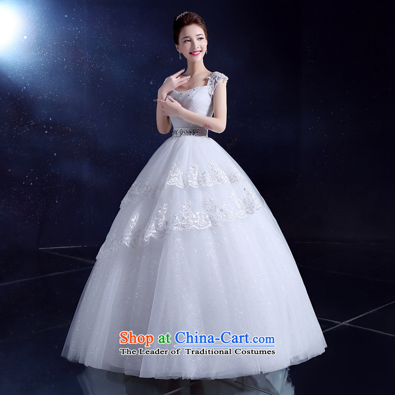 Wedding dress bride wedding dress 2015 Korean wedding dress to align the shoulders with a large white field shoulder the new white 2XL, honor services-leung , , , shopping on the Internet