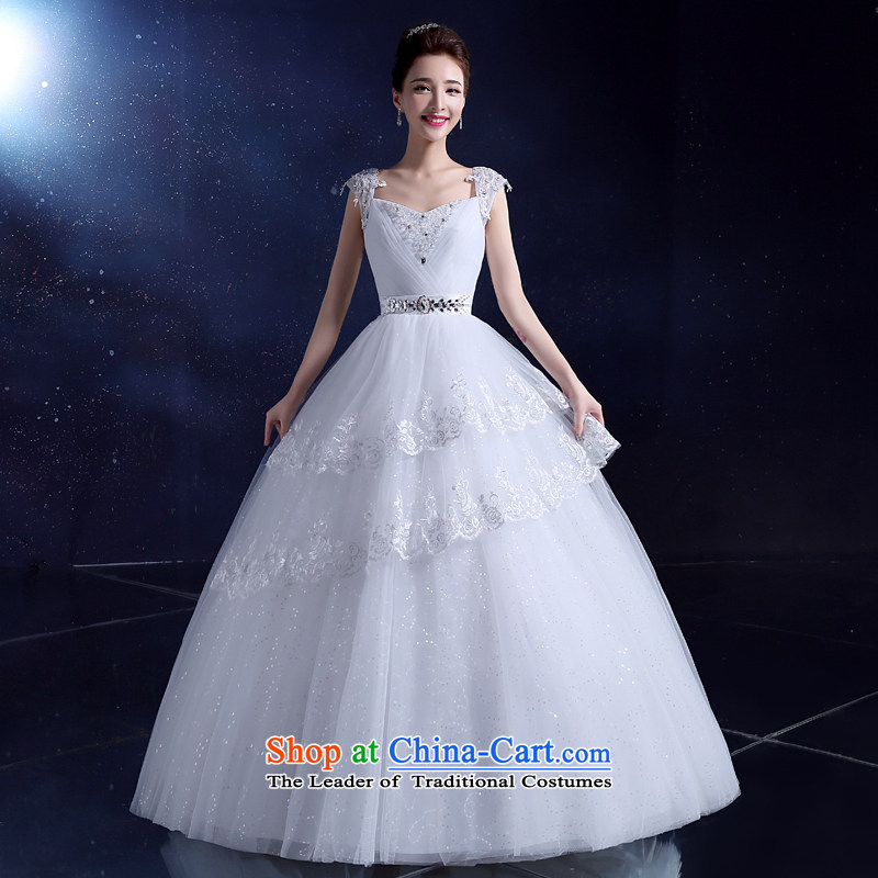 Wedding dress bride wedding dress 2015 Korean wedding dress to align the shoulders with a large white field shoulder the new white 2XL, honor services-leung , , , shopping on the Internet