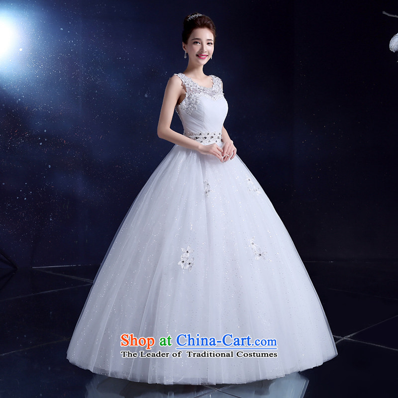 2015 Korean wedding dress white bride wedding dress wedding photography white summer to align the word lace white L, of services shoulder-leung , , , shopping on the Internet