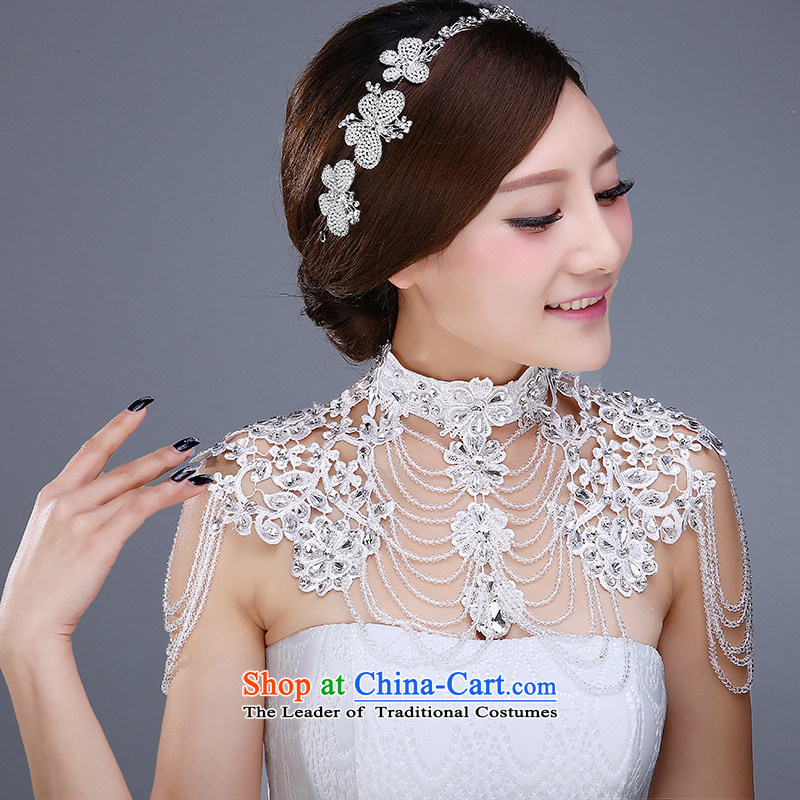 Marriages shoulder link Jewelry marry kit two necklaces and ornaments was adorned with water drilling wedding dresses accessories shoulder international, hair decorations yi love is , , , shopping on the Internet