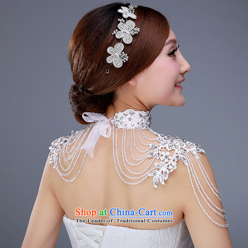Marriages shoulder link Jewelry marry kit two necklaces and ornaments was adorned with water drilling wedding dresses accessories shoulder international, hair decorations yi love is , , , shopping on the Internet