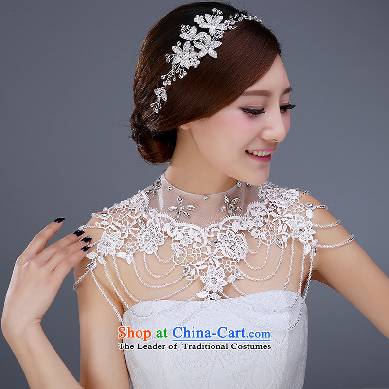 Wedding dress accessories bride Head Ornaments ornaments wedding Korean-style water drilling hair accessories wedding dress was adorned with shoulder chain link, Yi love shoulder is , , , shopping on the Internet