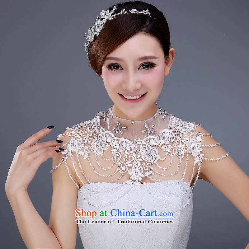 Wedding dress accessories bride Head Ornaments ornaments wedding Korean-style water drilling hair accessories wedding dress was adorned with shoulder chain link, Yi love shoulder is , , , shopping on the Internet
